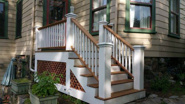 Hardwood landing restoration by boston hardwood decks (after)