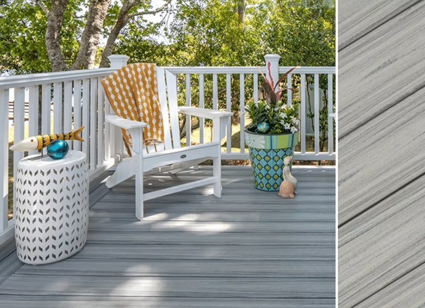 Trex decking - foggy wharf
