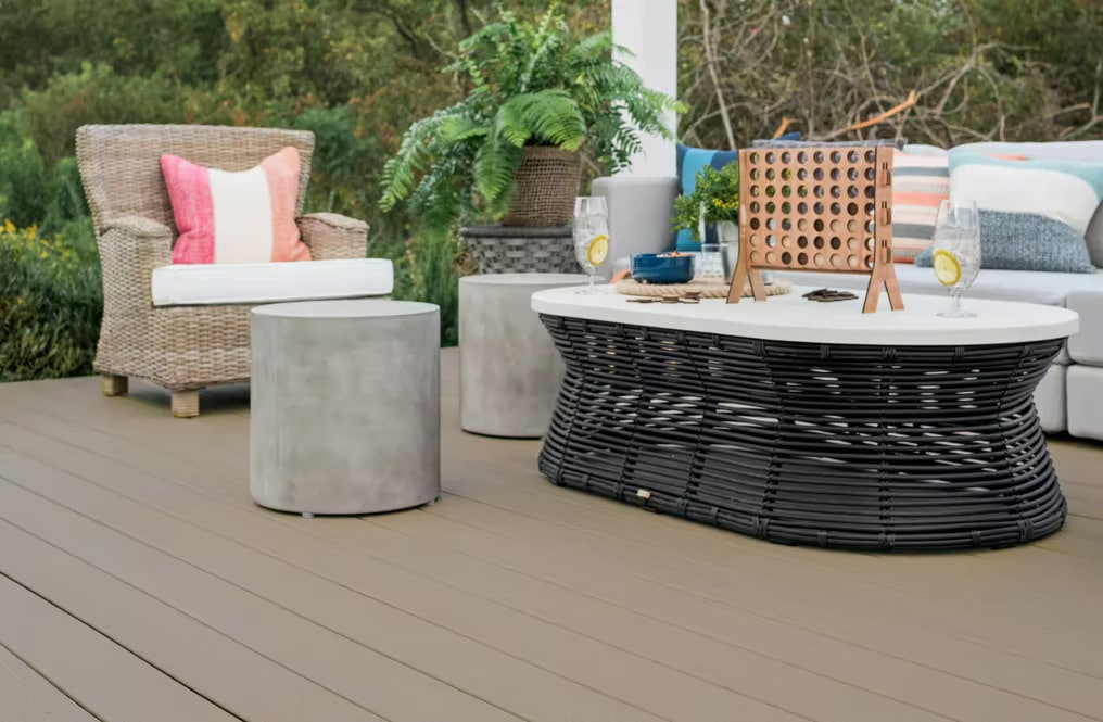 Trex decking - rope swing