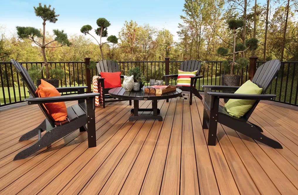 Trex decking - tiki torch